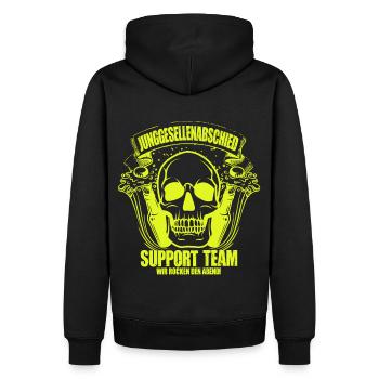 Junggesellenabschied Party Crew Feiern Hochzeit - Männer Premium Bio Hoodie - Schwarz - Hinten - Nico (187cm)