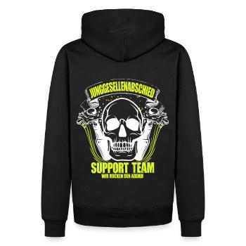 Junggesellenabschied Party Crew Feiern Hochzeit - Männer Premium Bio Hoodie - Schwarz - Hinten - Nico (187cm)
