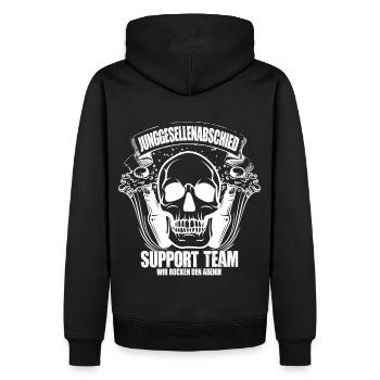 Junggesellenabschied Party Crew Feiern Hochzeit - Männer Premium Bio Hoodie - Schwarz - Hinten - Nico (187cm)