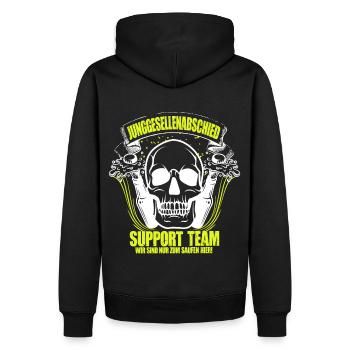 Junggesellenabschied Party Crew Feiern Hochzeit - Männer Premium Bio Hoodie - Schwarz - Hinten - Nico (187cm)