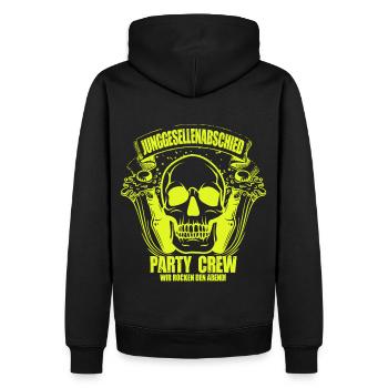 Junggesellenabschied Party Crew Feiern Hochzeit - Männer Premium Bio Hoodie - Schwarz - Hinten - Nico (187cm)