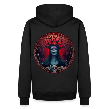 Wicca Naurgott - Männer Premium Bio Hoodie - Schwarz - Hinten - Nico (187cm)
