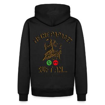 Meine papagei ruft an.. - Sweat à capuche Premium bio Homme - noir - Dos - Nico (187cm)