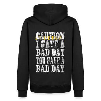 I have a bad day you have day - Männer Premium Bio Hoodie - Schwarz - Hinten - Nico (187cm)