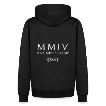 2004 - Le plus grand des légendaires - MMIV - Sweat à capuche Premium bio Homme - noir - Dos - Nico (187cm)