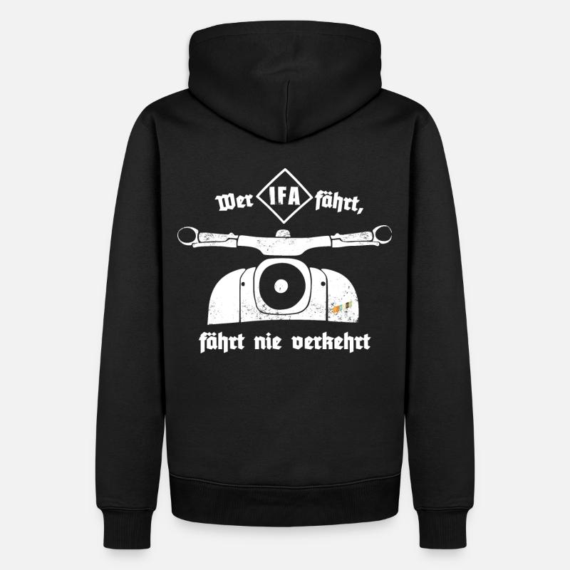 Schwalbe - Ostalgie - IFA - DDR - Moped - Männer Premium Bio Hoodie - Schwarz
