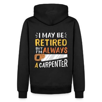 Retraite de charpentier - Sweat à capuche Premium bio Homme - noir - Dos - Nico (187cm)