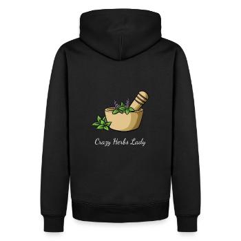 Herbs Crazy Herbs Lady - Men’s Premium Organic Hoodie - black - Back - Nico (187cm)