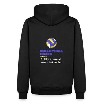 Volleyball Coach Definition - Männer Premium Bio Hoodie - Schwarz - Hinten - Nico (187cm)
