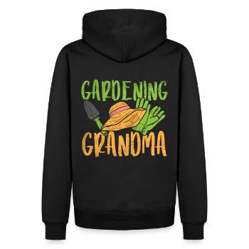 Gardening Grandma - Männer Premium Bio Hoodie - Schwarz - Hinten - Nico (187cm)