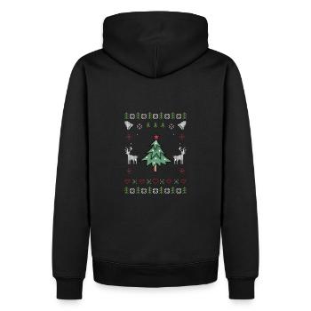 Arbre de Noël moche Noël - Sweat à capuche Premium bio Homme - noir - Dos - Nico (187cm)