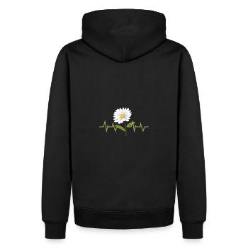 Daisy Heartbeat - Sweat à capuche Premium bio Homme - noir - Dos - Nico (187cm)