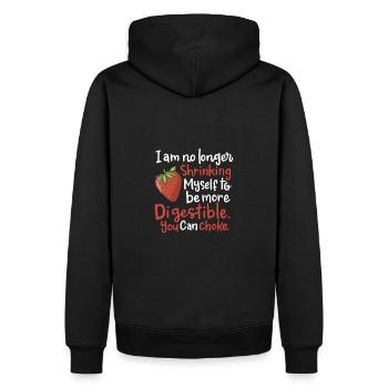 Jardinier Dictons de fraises - Sweat à capuche Premium bio Homme - noir - Dos - Nico (187cm)