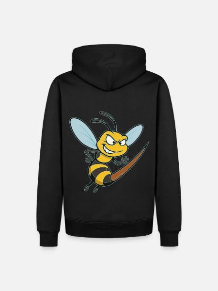 wasp the old porcupine - Men’s Premium Organic Hoodie - black