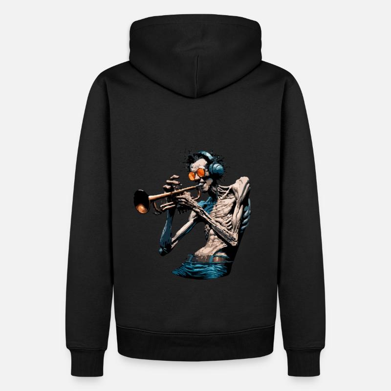 Trompeter - Männer Premium Bio Hoodie - Schwarz