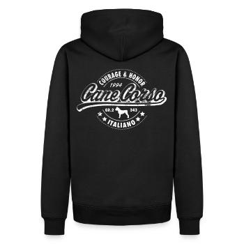 Cane Corso - Men’s Premium Organic Hoodie - black - Back - Nico (187cm)