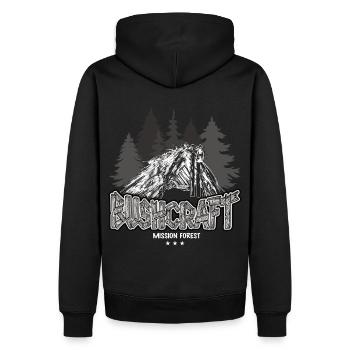 Abri extérieur de survie Bushcraft Adventure - Sweat à capuche Premium bio Homme - noir - Dos - Nico (187cm)