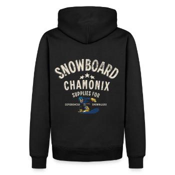 Chamonix snowboarding - Men’s Premium Organic Hoodie - black - Back - Nico (187cm)