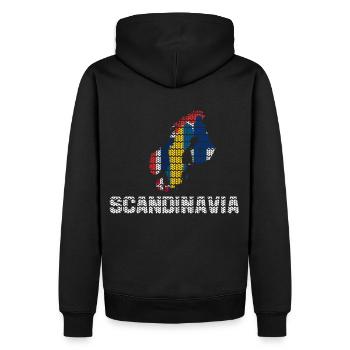 skandinavien reisen strick winter - Männer Premium Bio Hoodie - Schwarz - Hinten - Nico (187cm)