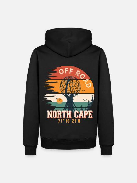 Capo Nord Nord Kapp Cap Nord - Herre Premium økologisk hoodie - sort