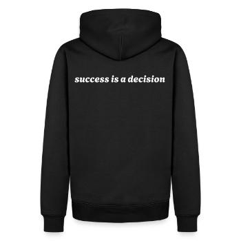 Success is a decision - Streetwear - Men’s Premium Organic Hoodie - black - Back - Nico (187cm)