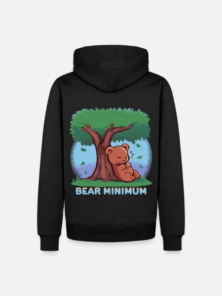 Doing the BEAR Minimum - Men’s Premium Organic Hoodie - black