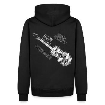 Camping camping-car la plus belle période de l’année - Sweat à capuche Premium bio Homme - noir - Dos - Nico (187cm)