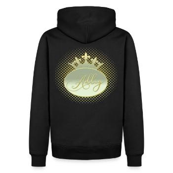 ich werde gleich Adlig Krone Gold Grün - Männer Premium Bio Hoodie - Schwarz - Hinten - Nico (187cm)