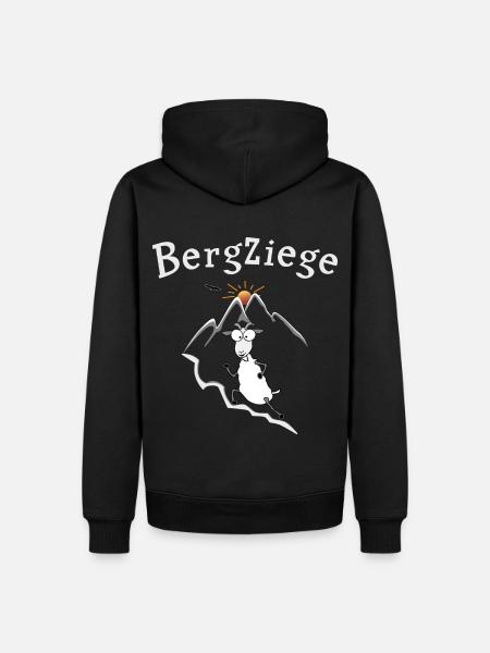 Bergziege Laufen - Männer Premium Bio Hoodie - Schwarz