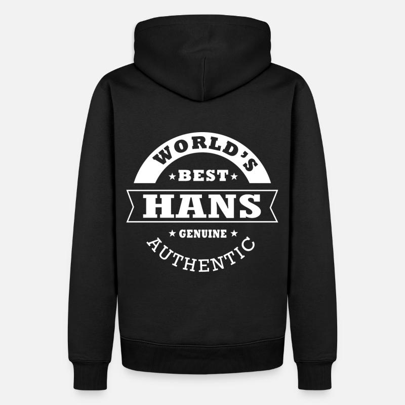 Hans Geschenkname hans - Männer Premium Bio Hoodie - Schwarz