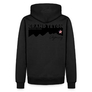 Grand Teton National Park Wyoming Usa Drapeau Étoile - Sweat à capuche Premium bio Homme - noir - Dos - Nico (187cm)
