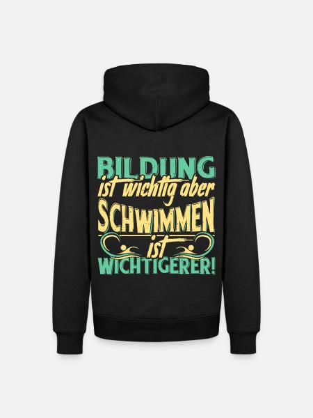 Swimming Swimming Saying - Men’s Premium Organic Hoodie - black