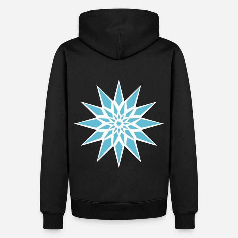 Cristal de glace étoilée - Sweat à capuche Premium bio Homme - noir