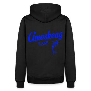Amoskeag Lake - Men’s Premium Organic Hoodie - black - Back - Nico (187cm)