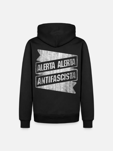 ALERTA ALERTA ANtiFAscIsTA ANTIFA - Herre Premium økologisk hoodie - sort