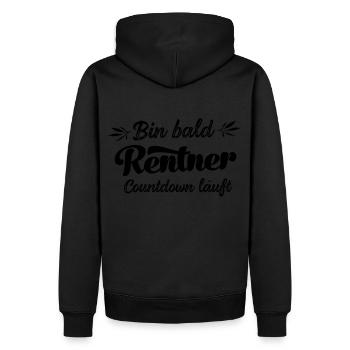 Bald Rentner Countdown läuft Rente Ruhestand - Männer Premium Bio Hoodie - Schwarz - Hinten - Nico (187cm)