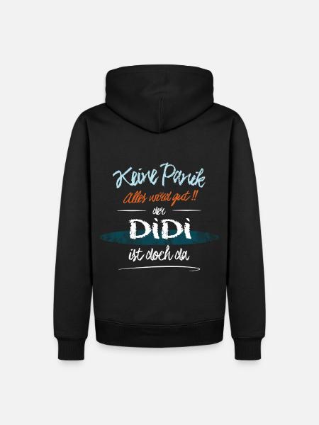 Didi - Keine Panik. Alles wird gut - Männer Premium Bio Hoodie - Schwarz