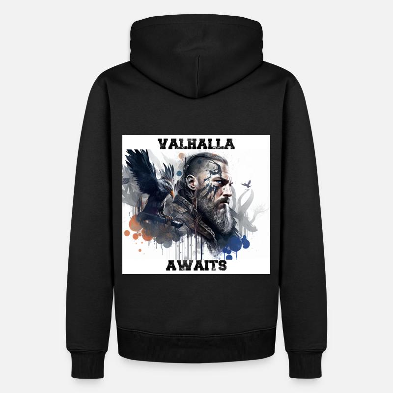 Walhalla wartet auf Sie - Männer Premium Bio Hoodie - Schwarz