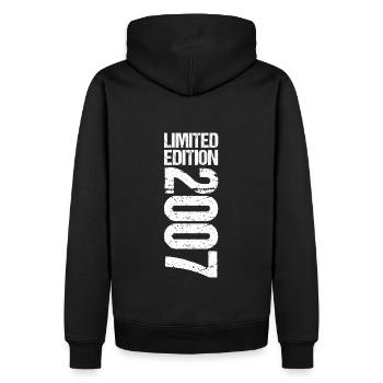 18. Geburtstag Limited Edition 2007 Jahrgang 2007 - Männer Premium Bio Hoodie - Schwarz - Hinten - Nico (187cm)