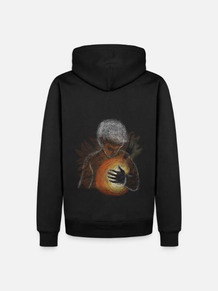 Heart alive - Männer Premium Bio Hoodie - Schwarz