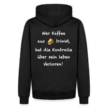 Kaffe Kapsel Kontrolle Verloren Müde Geschenk - Männer Premium Bio Hoodie - Schwarz - Hinten - Nico (187cm)