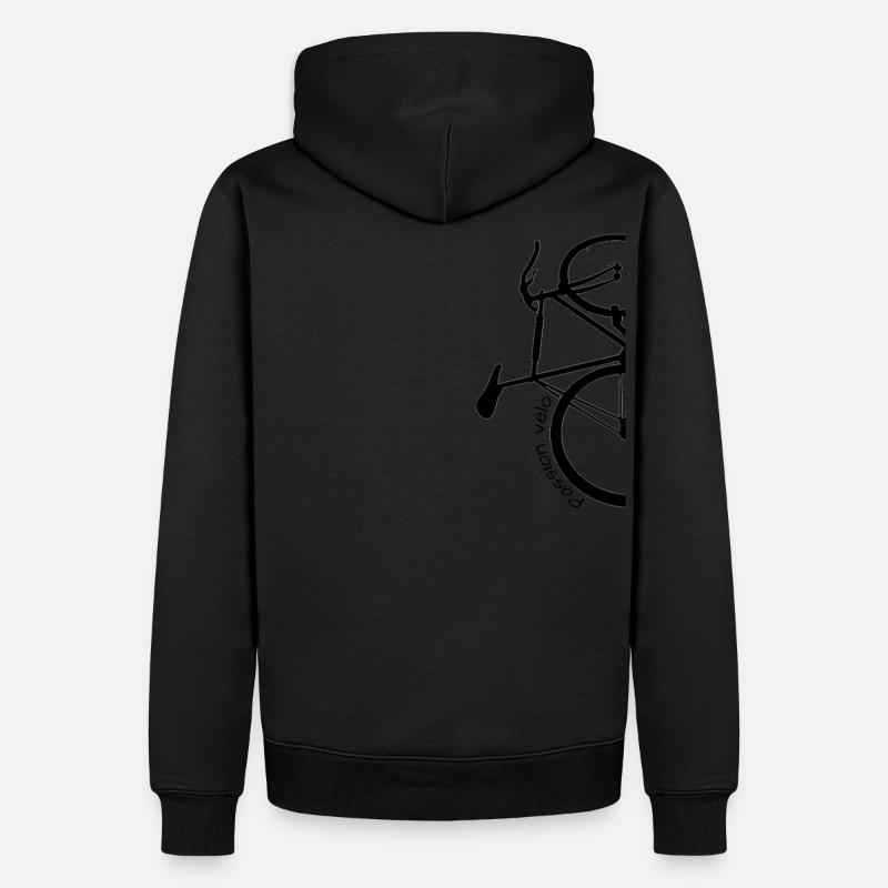 Passion vélo (accro, addict, vélo) - Sweat à capuche Premium bio Homme - noir