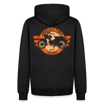 Simson SR 4-1/2 Star - Männer Premium Bio Hoodie - Schwarz - Hinten - Nico (187cm)