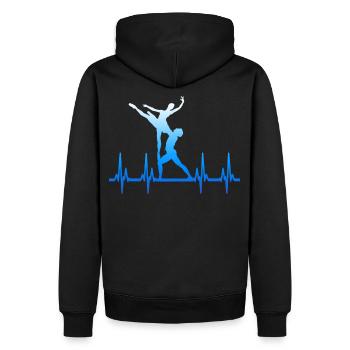 Ballett Tänzerin Heartbeat Ballerina Geschenk - Männer Premium Bio Hoodie - Schwarz - Hinten - Nico (187cm)