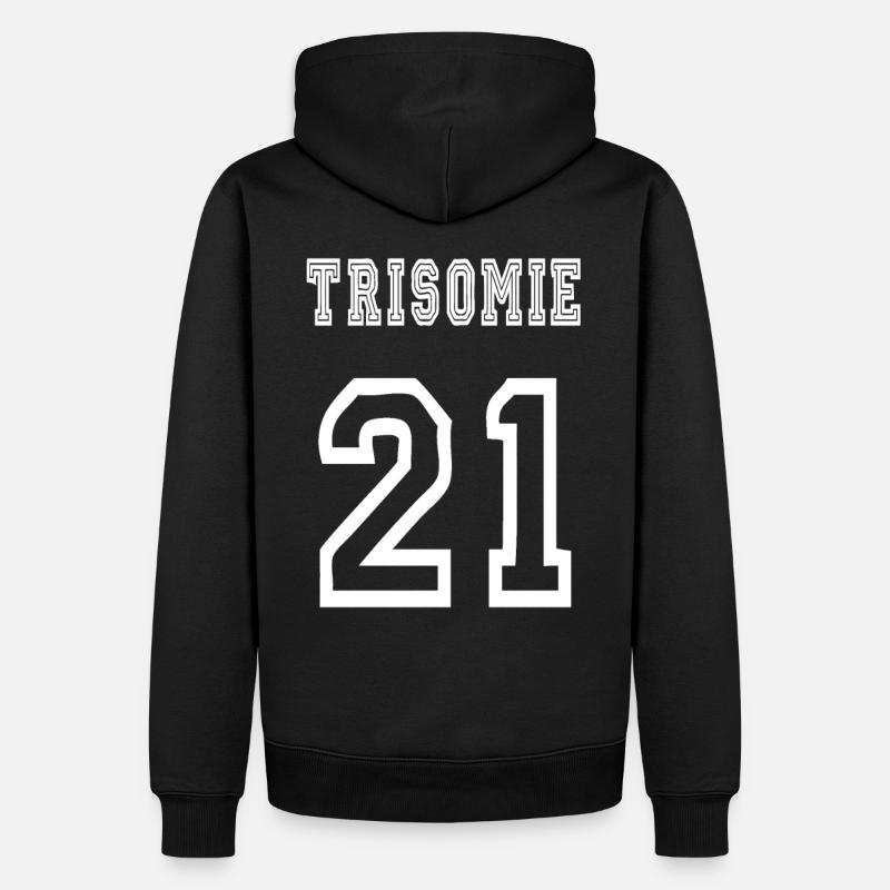 Trisomie 21 - Männer Premium Bio Hoodie - Schwarz