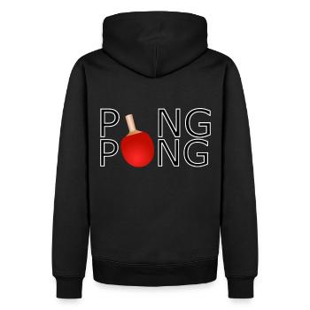 Ping Pong de ping-pong ping cadeau - Sweat à capuche Premium bio Homme - noir - Dos - Nico (187cm)