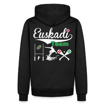 Euskadi Team Sport 06 - Männer Premium Bio Hoodie - Schwarz - Hinten - Nico (187cm)