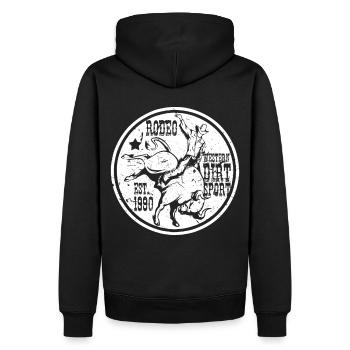 Cowboy de rodéo équitation taureau western lasso cadeau - Sweat à capuche Premium bio Homme - noir - Dos - Nico (187cm)