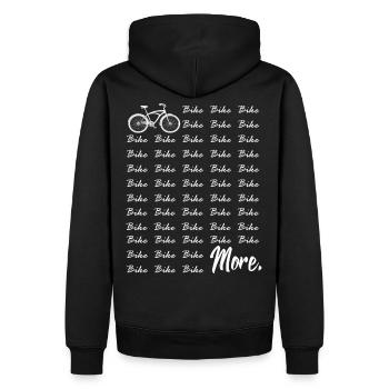 bike more Vélo Cycliste T-Shirt - Sweat à capuche Premium bio Homme - noir - Dos - Nico (187cm)