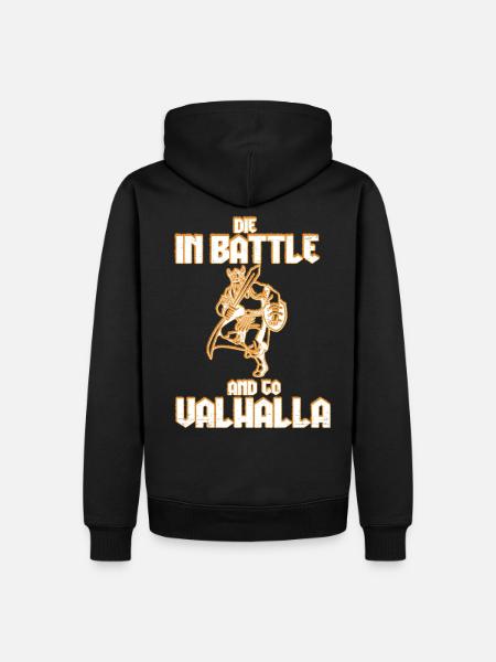 Wikinger - Männer Premium Bio Hoodie - Schwarz